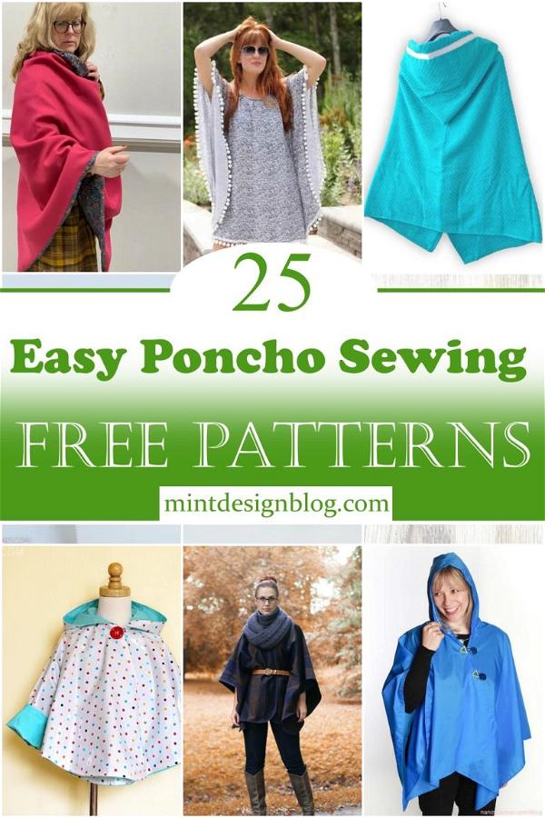 25 Free Poncho Sewing Patterns For Everyone Mint Design Blog