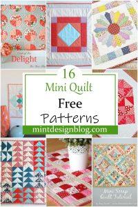 16 Free Modern Mini Quilt Patterns - Mint Design Blog