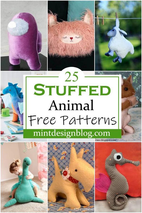 25 Free Stuffed Animal Patterns For Kids - Mint Design Blog