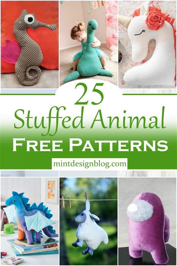 25 Free Stuffed Animal Patterns For Kids - Mint Design Blog