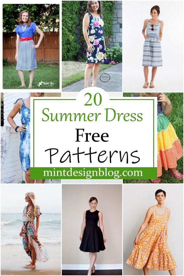 20 Free Summer Dress Patterns For Beginners - Mint Design Blog