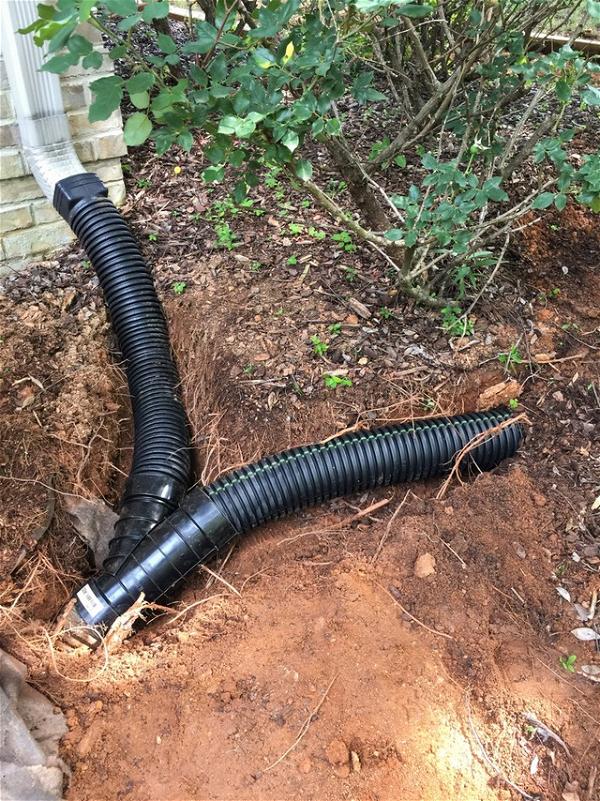 French Drain With Pipe