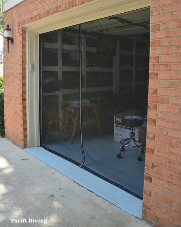 Garage Door Screen With Zipper