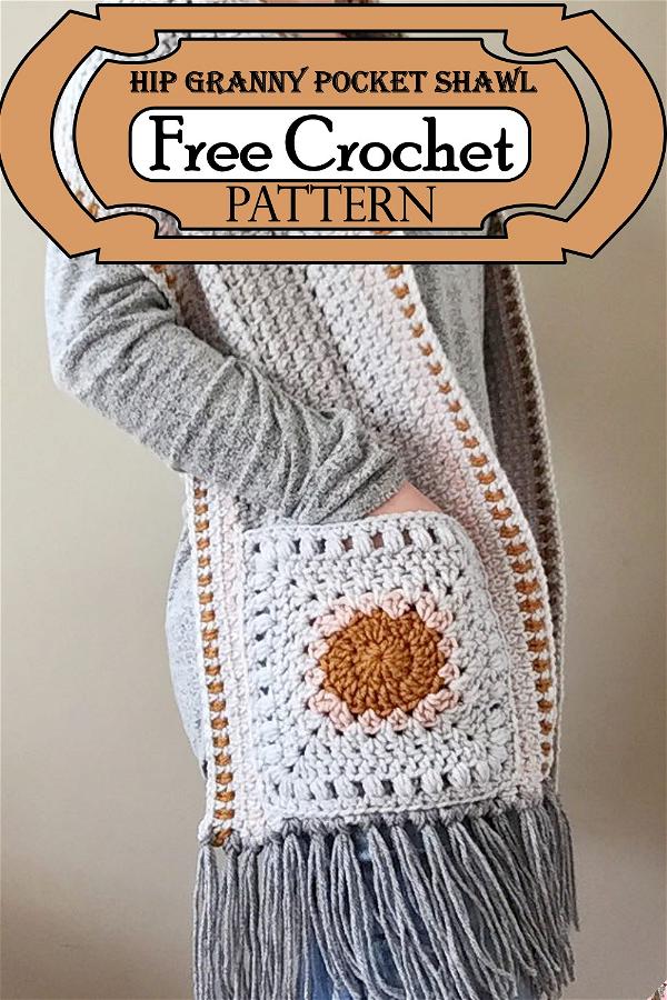 Hip Granny Crochet Pocket Shawl