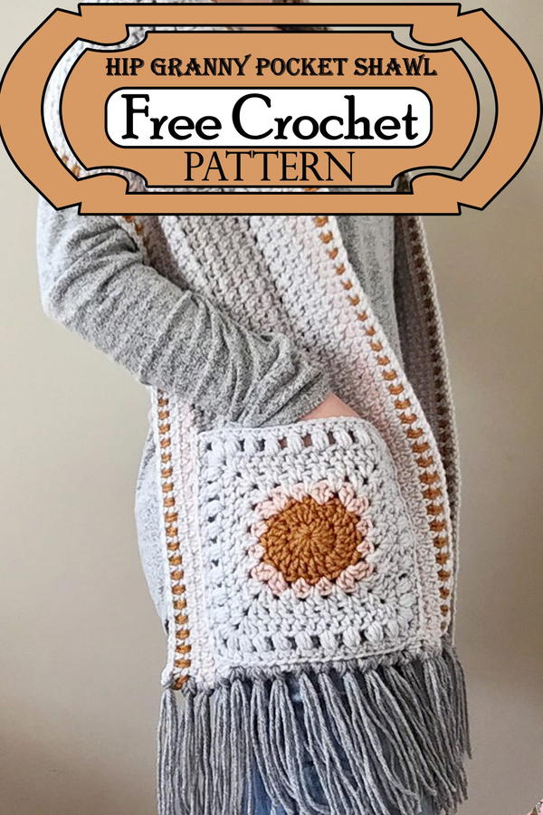 Hip Granny Crochet Pocket Shawl