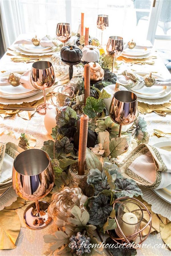 Homemade Thanksgiving Decorations With Table Setting