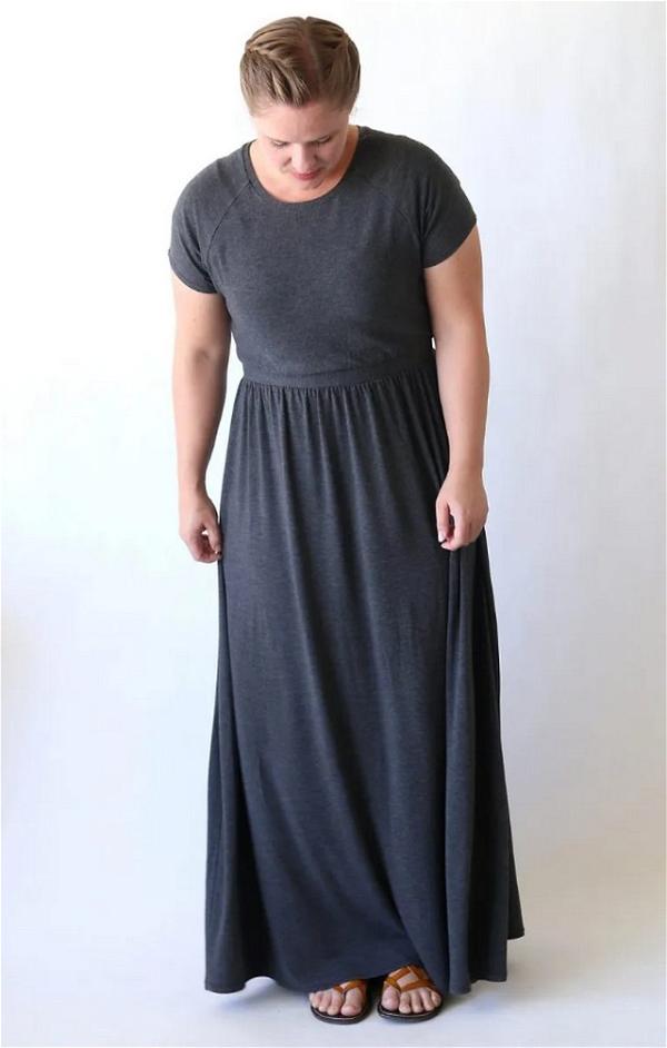 How To Sew A Raglan Tee Maxi Dress