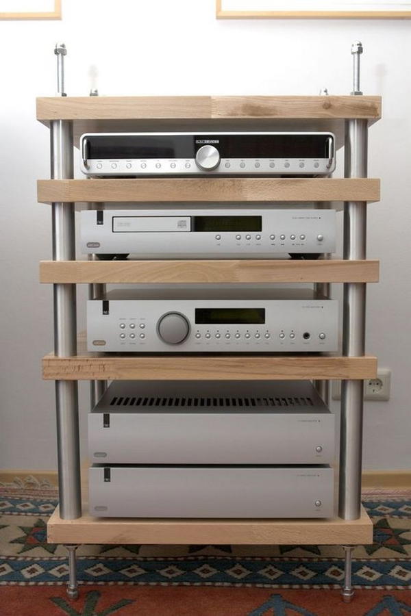 Make Audio Rack Using Wood And Aluminum