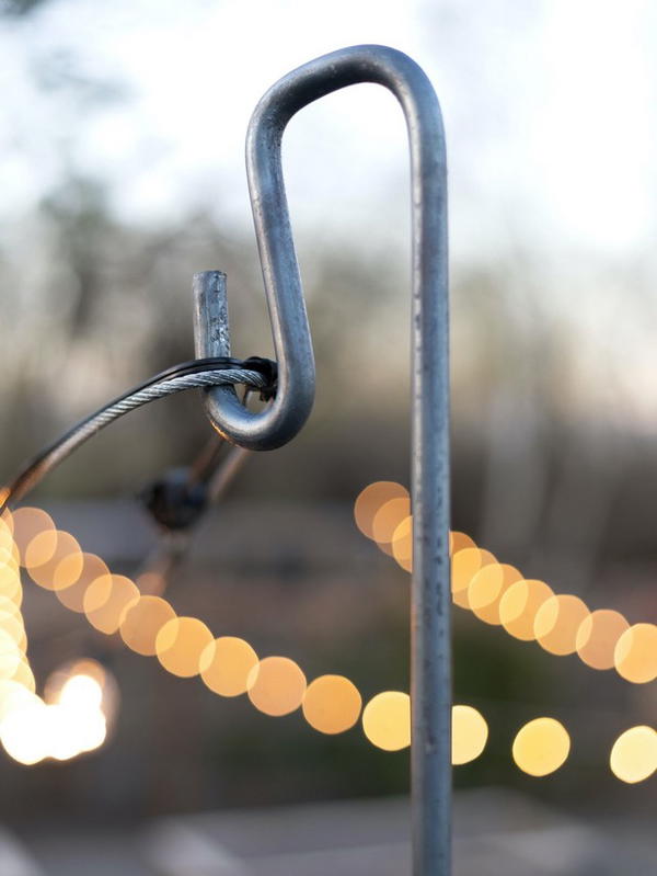 Metal String Light Hook Idea