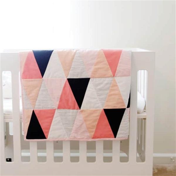 Modern Triangle Baby Quilt Pattern