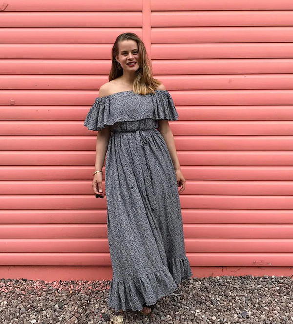 Off The Shoulders Maxi Dress