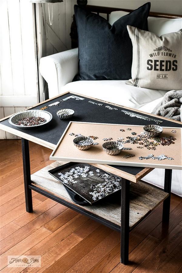 Portable Jigsaw Puzzle Board Idea