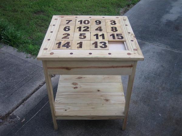 Puzzle Board Table Idea