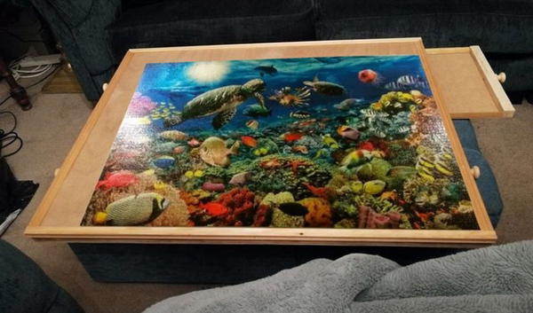 Puzzle Board With Drawers