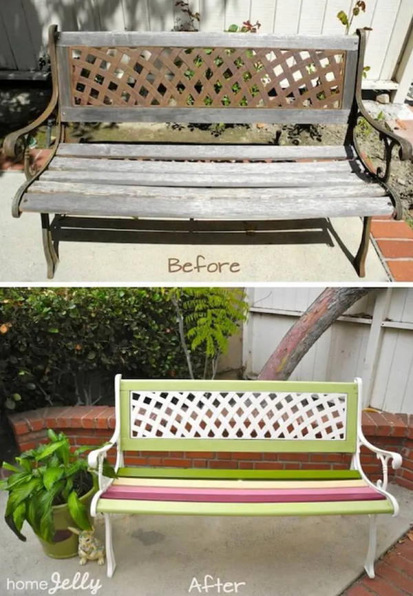 Unique Garden Decor By Update Park Bench