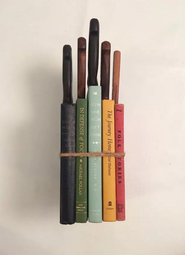 Repurposed Book To Knife Block Plan