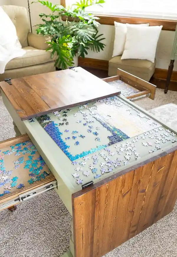 Puzzle Board Games Table Idea