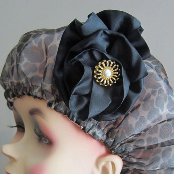 Shower Cap With Ribbon Rosette