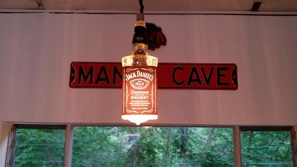 Upcycled Liquor Bottle Light