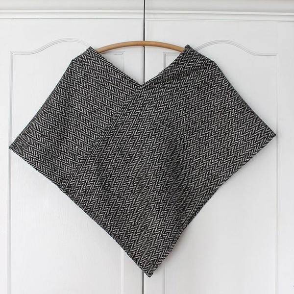 Wool Poncho Out Of 2 Rectangles