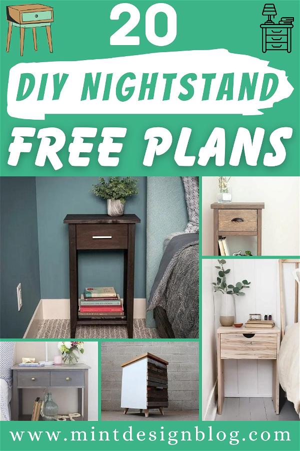 20 Free DIY Nightstand Plans
