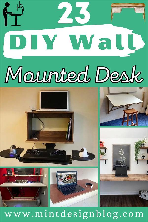 23 DIY Wall Mounted Desk Plans And Ideas