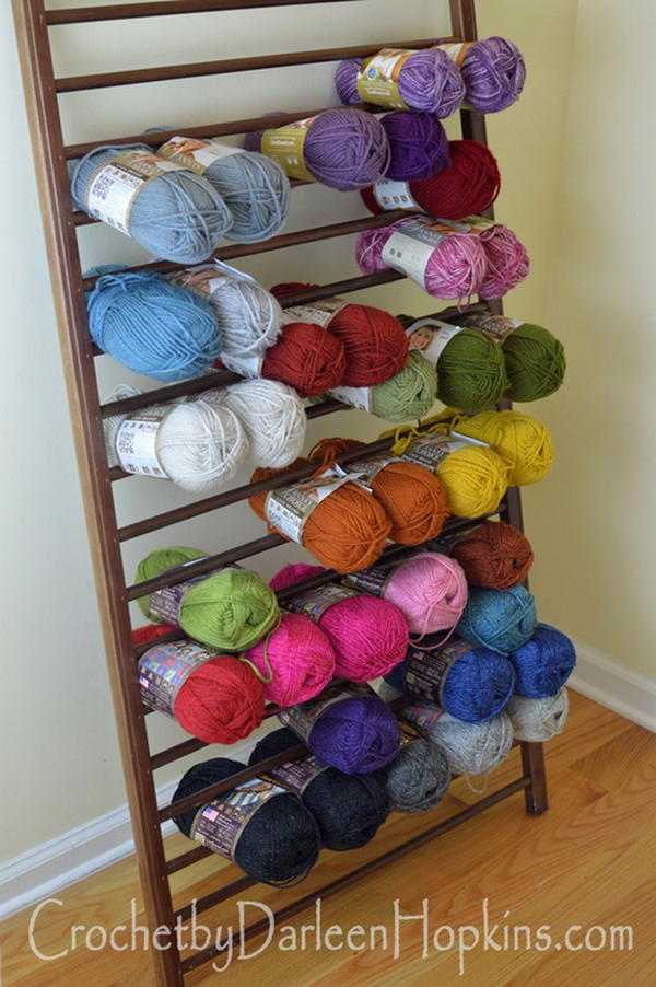 Crib Rail Yarn Storage