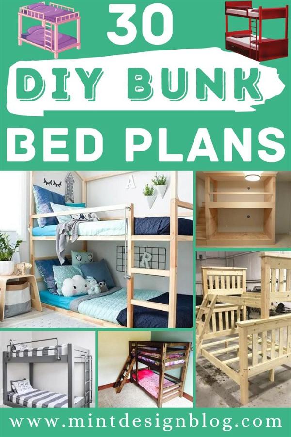 30 DIY Bunk Bed Plans You Can Make Easily - Mint Design Blog