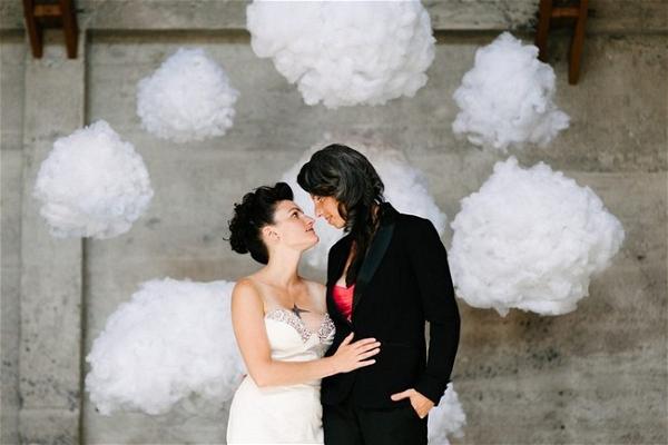 DIY Cloud Wedding Backdrop