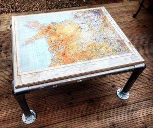 11 DIY Map Table Ideas For Rustic Decor - Mint Design Blog