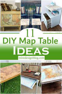 Simple Table Map 11 DIY Map Table Ideas For Rustic Decor - Mint Design Blog