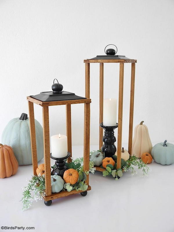 DIY Modern Farmhouse Wood Lanterns