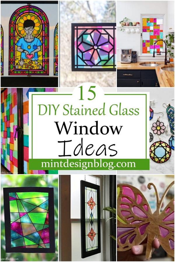 15 DIY Stained Glass Window Ideas For Home Decor - Mint Design Blog