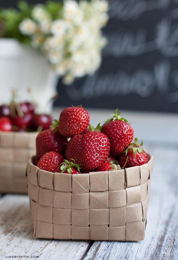 Upcycled Grocery Bag Fruit carrier