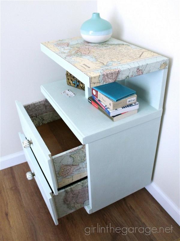 Decoupaged Map Table