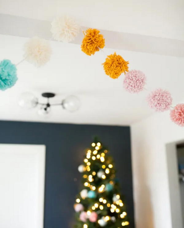 Festive Pom Pom Garland