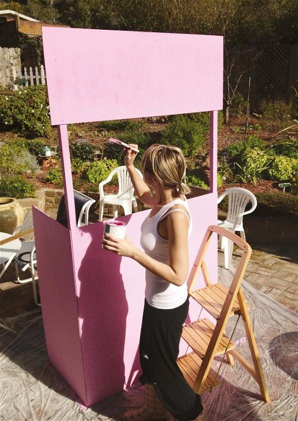 Homemade Kissing Booth