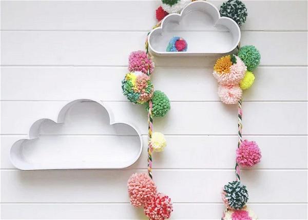 Make A Colourful Spring Pom-pom decor