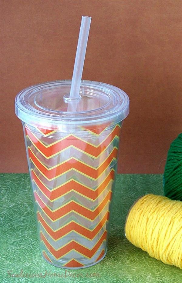 Sew Organized Dollar Store Cup To Yarn Container