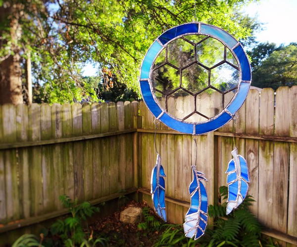 Stained Glass Blue Suncatcher