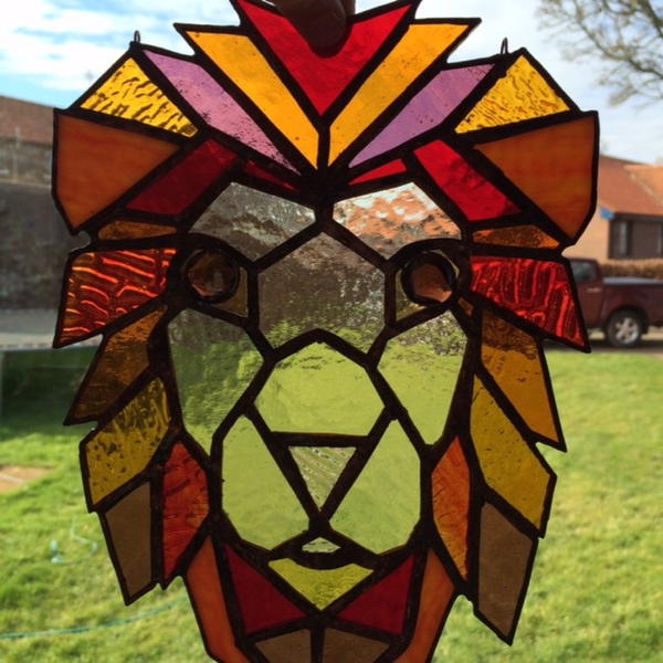 Stained Glass Lion