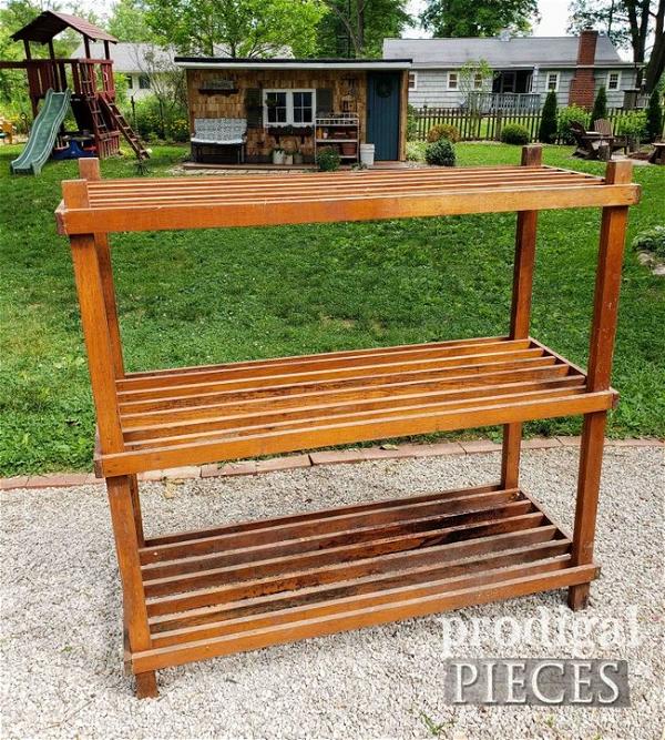 Easy Bench On Garden Shed