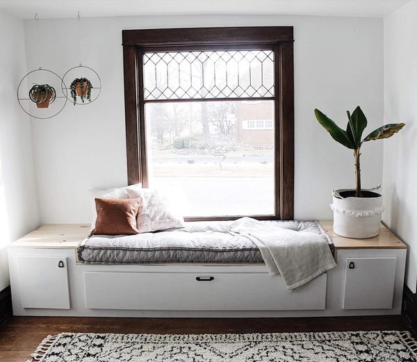 DIY Modern Window Seat