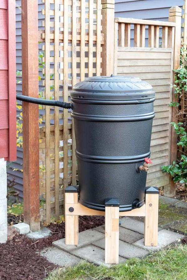 15 DIY Rain Barrel Ideas For Collecting Rain Water - Mint Design Blog