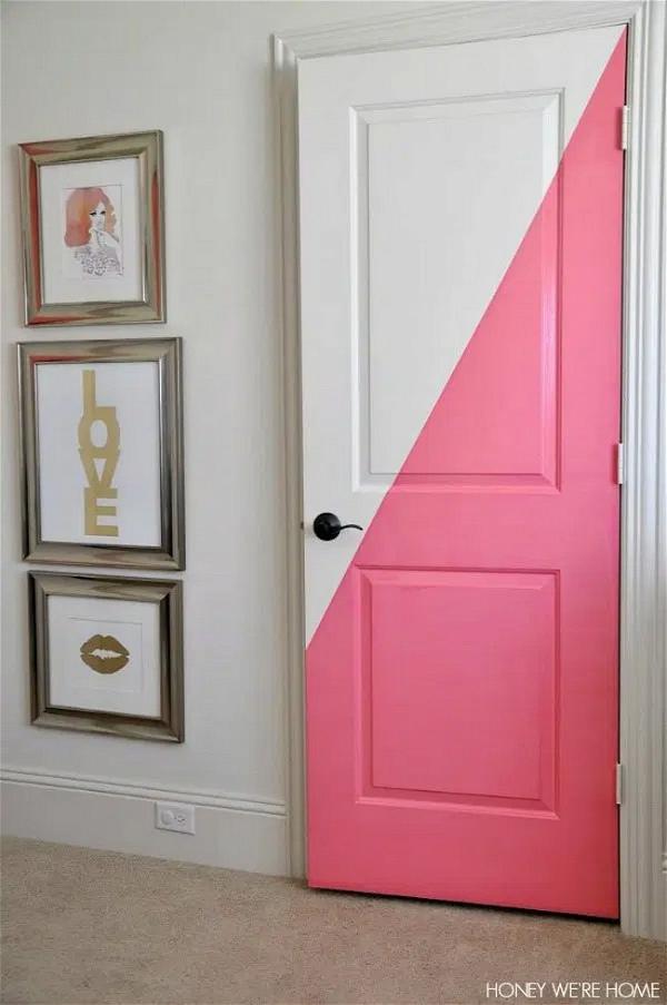 Diagonal Painted Office Doors
