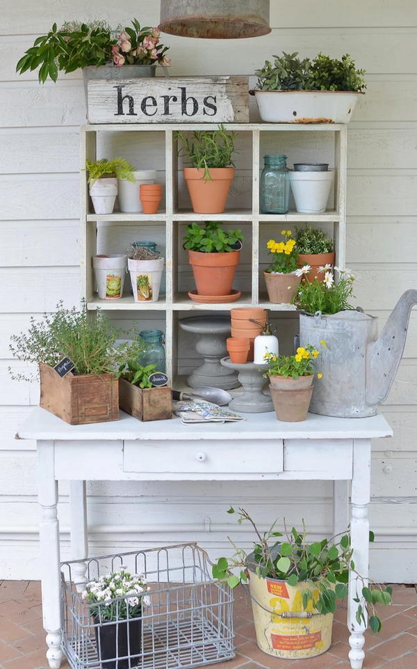 Farmhouse Style Potting Bench