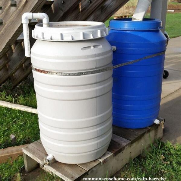 Easy to make water collecting barrels