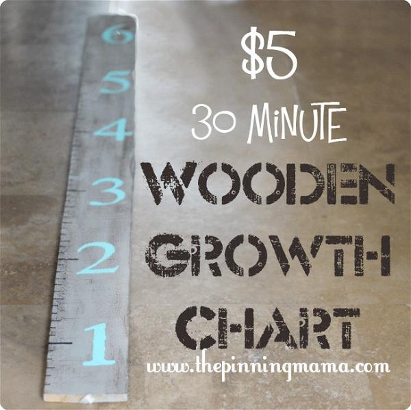 $5 + 30 Minute Wooden Growth Chart