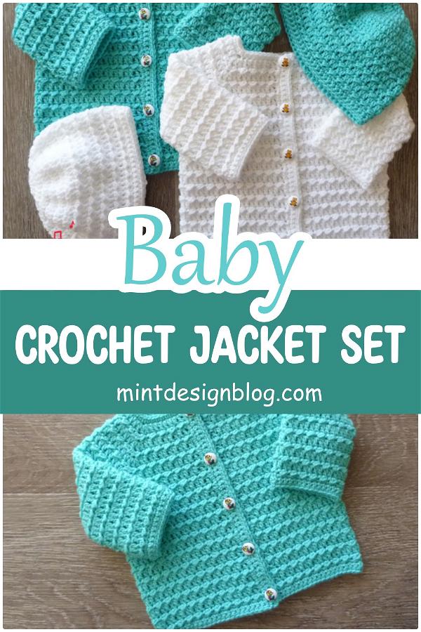 Baby Crochet Jacket With Hat