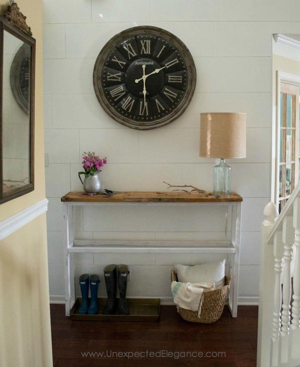 16 DIY Entry Table Ideas For Farmhouse Decor - Mint Design Blog